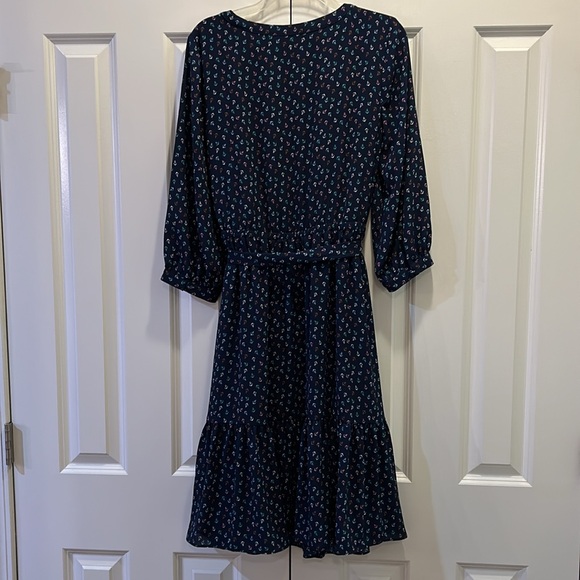 Talbots 3/4 sleeve Navy Anchor Dress - Picture 5 of 7